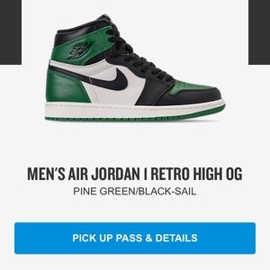 Jordan 1 Pine green